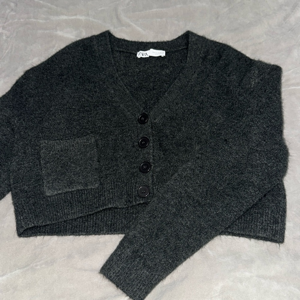 ZARA Crop Button Up Shirt